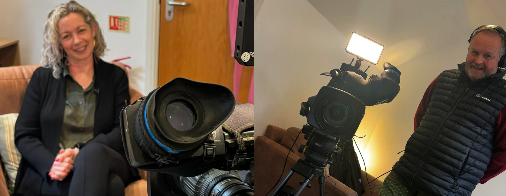 Dr Tara with BBC camera operator Peter Geary